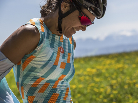 Base Layer Fara Maneci Castelli Pro Mesh W, De Dama, Bleu/Portocaliu, S [3]