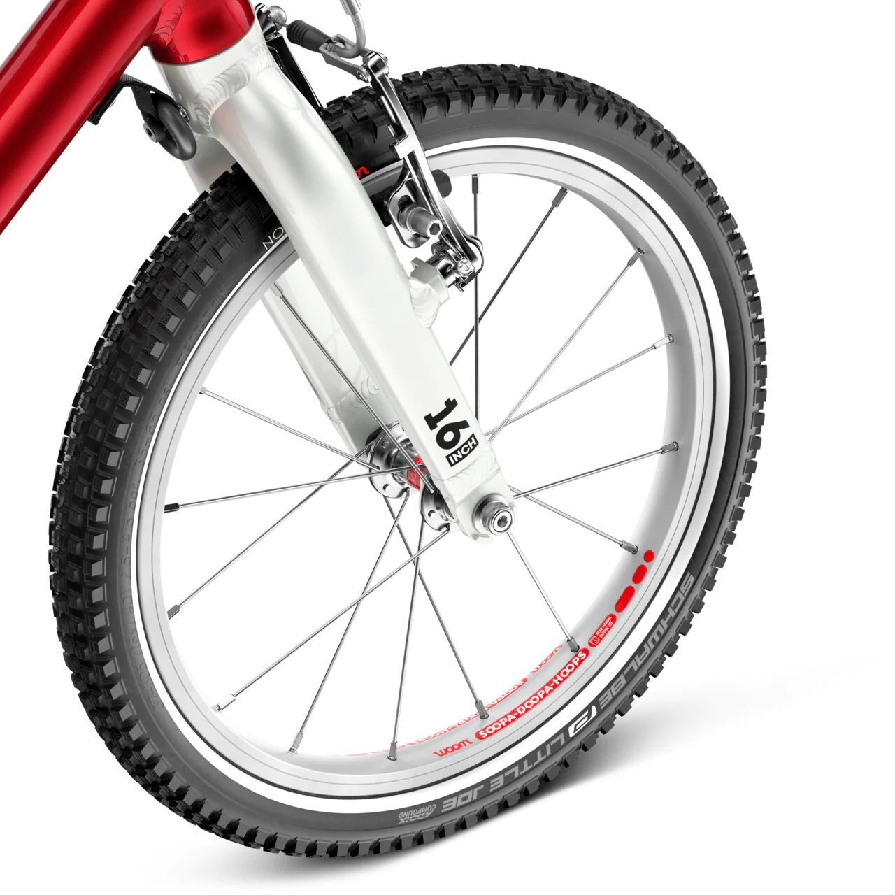 Bicicleta copii Woom 3 Automagic, 16 inch, Rosu Anodizat [2]