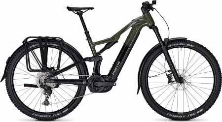 Bicicleta electrica Focus Thron2 6.7 EQP, baterie 600 Wh, urban green/magic black, S, 39cm [0]