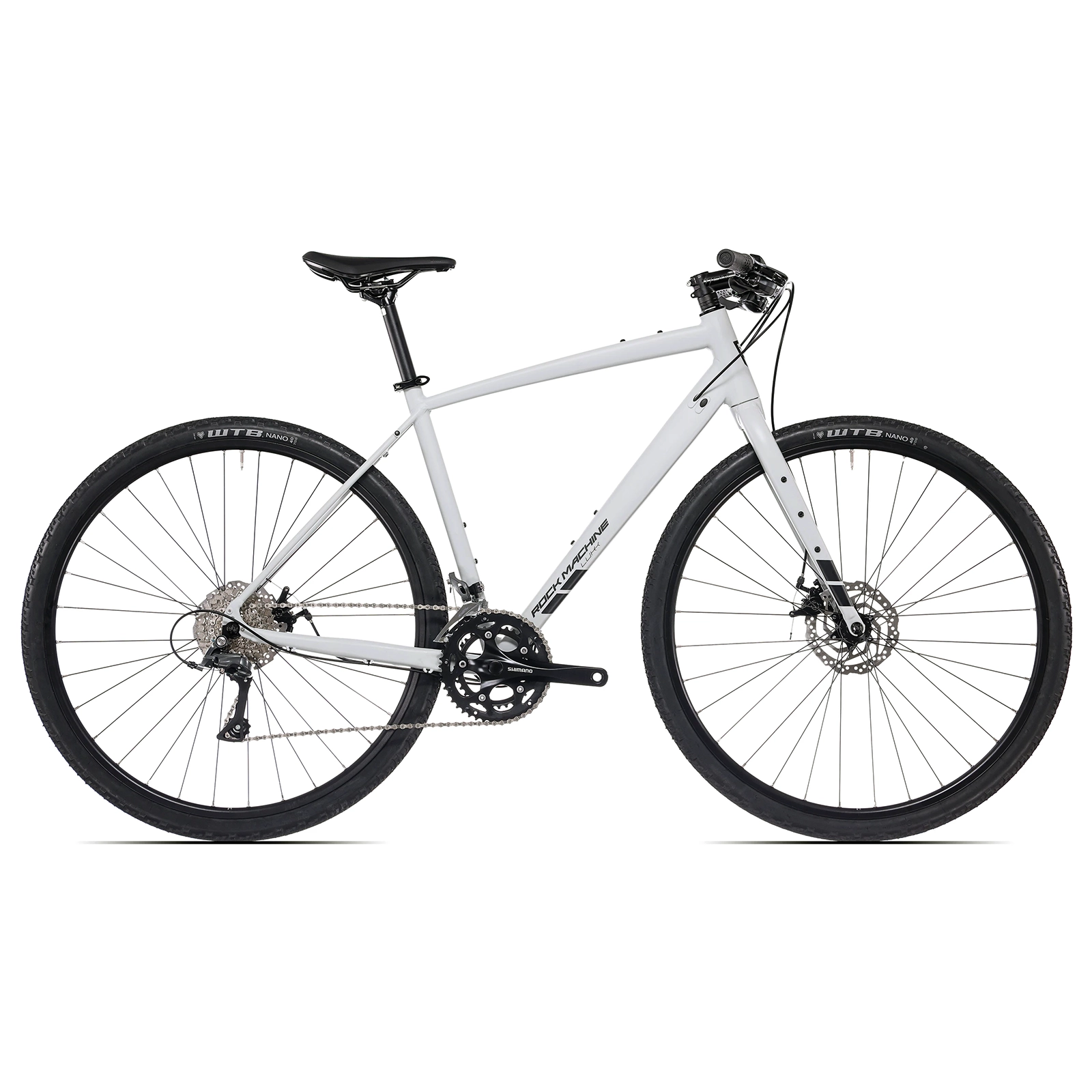 Biciclete de Oras si Trekking - Bicicleta Rock Machine Lukk 20 Flat Bar 28" Matte Mouse Grey 52cm, (L)