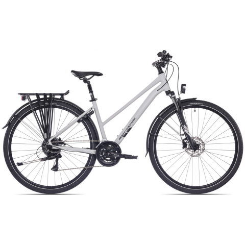 Biciclete de Oras si Trekking - Bicicleta Rock Machine Rokk 40 Easy Entry 28 Gloss Limerock Grey 46cm - (M)