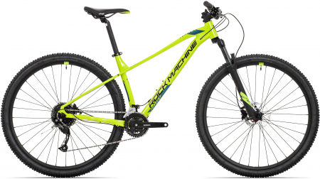 Biciclete Mountainbike - Bicicleta Rock Machine Torrent 20-29 Galben Fluo/Negru/Albastru Petrol L-19''