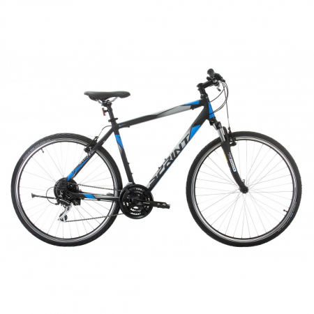 Biciclete de Oras si Trekking - Bicicleta Sprint Sintero Man 28 Negru/Cyan 52cm
