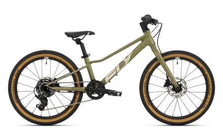Biciclete Copii - Bicicleta Superior FLY 20 Matte Olive Metallic/Hologram Chrome