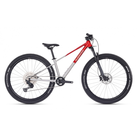 Biciclete - Bicicleta Superior TEAM 27.7, roti 27.5" Gloss Brushed Alu/Red 13" (XS)