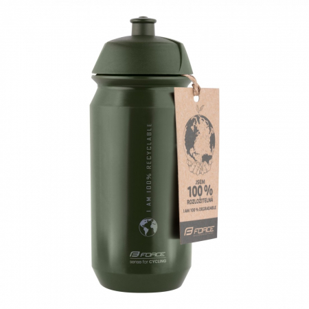 Accesorii - Bidon Force Bio Earth 500ml verde/gri