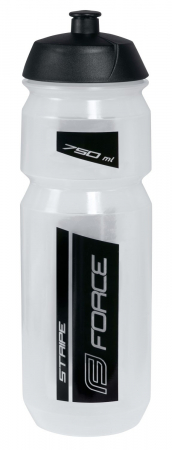 Bidoane si Suporti - Bidon apa Force Stripe 0.75l transparent/negru