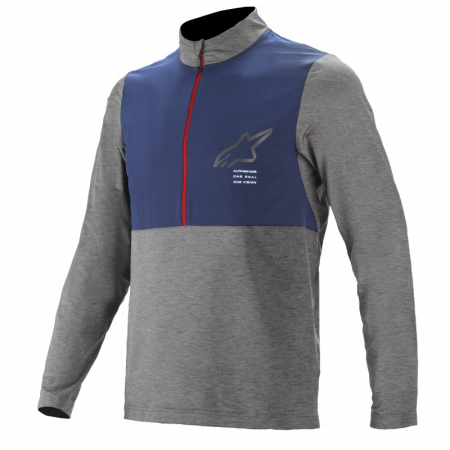 Tricouri cu maneca lunga - Bluza cu maneca lunga Alpinestars Nevada LS Jersey Gri/Albastru S