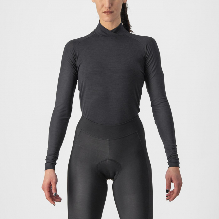 Bluze de corp - Bluza de corp Castelli Bandito Wool W LS, de dama, Negru, M