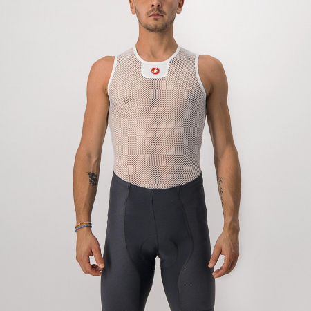 Imbracaminte ciclism - Bluza de corp fara maneci Castelli Core Mesh 3 SL, pt barbati, alb, S/M