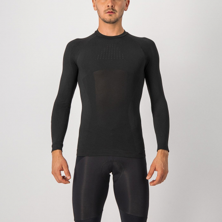 Bluze de corp - Bluza de corp cu maneca lunga Castelli Core Seamless LS, pt barbati, negru, S/M