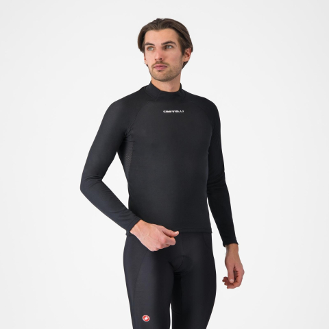Imbracaminte ciclism - Bluza de corp cu maneca lunga Castelli Flanders 2 LS, pt barbati, negru, XL