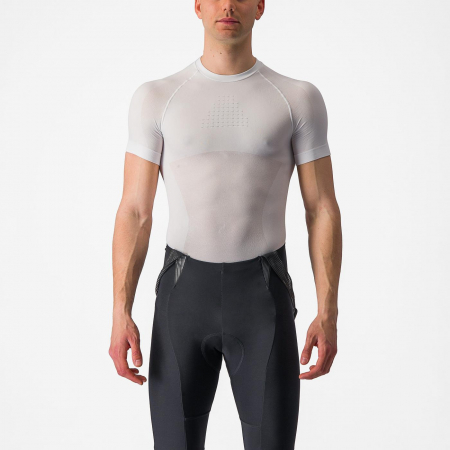 Imbracaminte ciclism - Bluza de corp cu maneca scurta Castelli Core Seamless SS, pt barbati, alb, L/XL