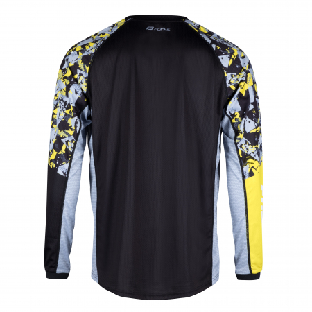 Bluza cu maneca lunga Force Reckless, Negru/Galben/Gri, M [1]