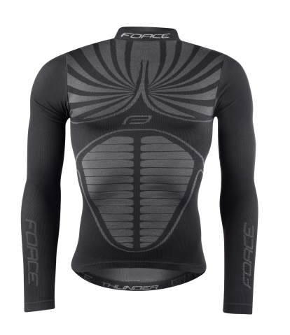 Bluze de corp - Bluza functionala Force Thunder cu maneci lungi neagra XS-S