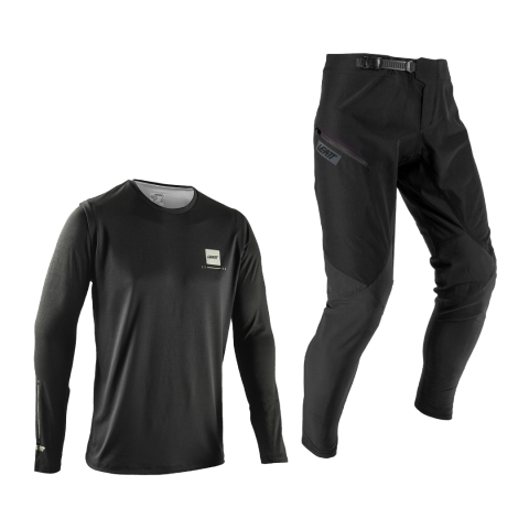 Kit bluza & pantaloni - Bluza & Pantaloni Leatt Ride Kit MTB Gravity 1.0 Ghost Black XL
