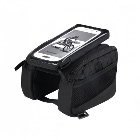 Genti bicicleta - Borseta Cadru Force Dual pentru smartphone Neagra