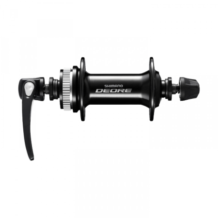 Butuci roti - Butuc fata Shimano Deore HB-M6000, CenterLock, OLD 100mm, QR 133mm, Negru, 32H