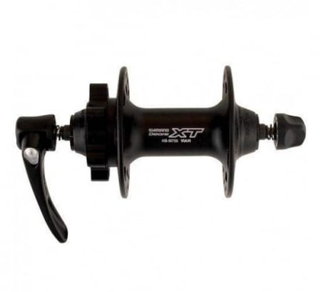 Butuci roti - Butuc fata Shimano Deore XT HB-M756-L, disc 6 suruburi, negru, 32H