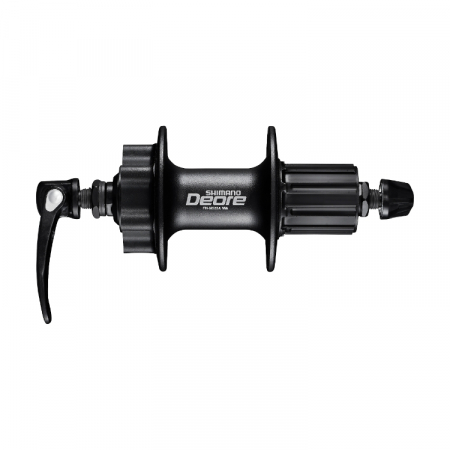 Butuci roti - Butuc spate Shimano Deore FH-M525A-L, 8/9/10/11, disc 6 suruburi, 36H, Negru, Logo Shimano