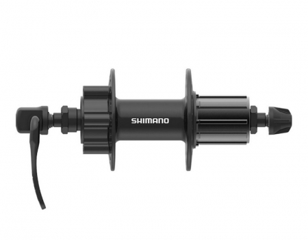 Roti si componente roti - Butuc spate Shimano Tourney FH-TX506, 8/9/10 viteze, OLD 135mm, disc 6 suruburi, negru, QR 166mm, 32H