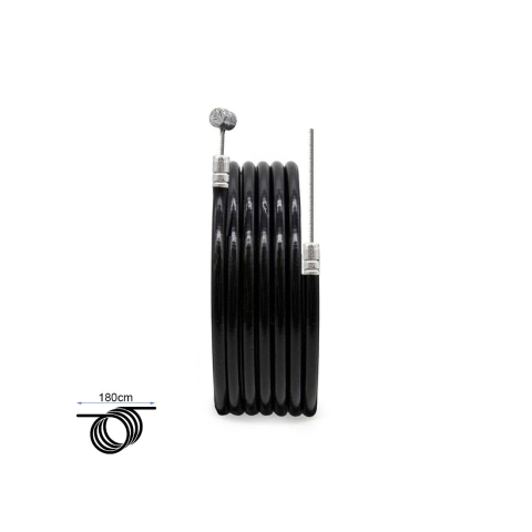 Trotinete, Piese trotinete - Cablu + camasa frana 180cm neagra