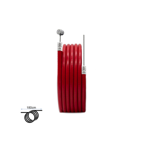 Trotinete, Piese trotinete - Cablu + camasa frana 180cm rosie