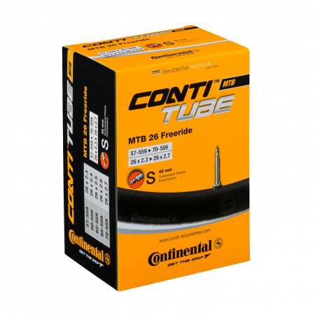 Piese biciclete - Camera Continental MTB 26 Freeride, 57/70-559, 26x2.3-2.7, S42