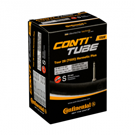 Piese biciclete - Camera Continental Tour 28 Hermetic Plus, 32/47-622/635, 28x1.5-1.75, S42