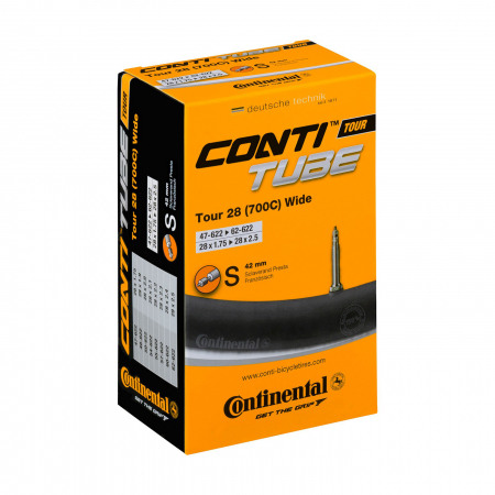 Piese biciclete - Camera Continental Tour 28 Wide, 47/62-622, 28x1.75-2.5, S42