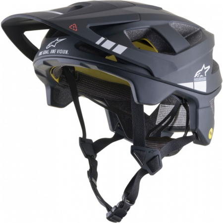 Casti bicicleta - Casca Alpinestars Vector PRO A1 MIPS, Negru Lucios/Gri Mat, L, 59-63cm