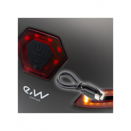 Casca cu lumina spate si semnalizare e.Wheel CP03, gri, L, 59-61cm [6]