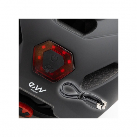 Casca cu lumini fata/spate e.Wheel CP02, negru, One Size [3]