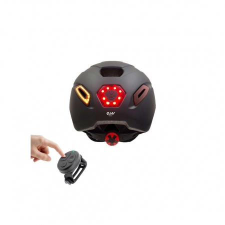 Casca cu lumini fata/spate si semnalizare e.Wheel CP02, negru, One Size [2]