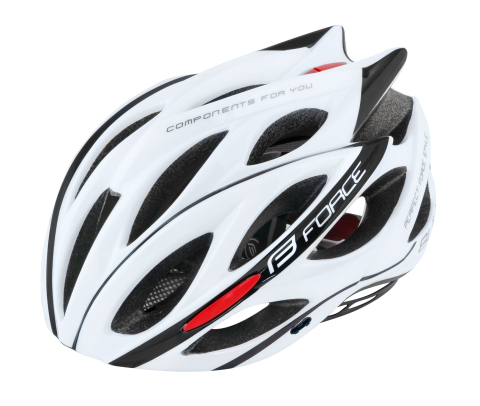 Casti bicicleta - Casca Force Bull alb/negru S/M (54-58 cm)