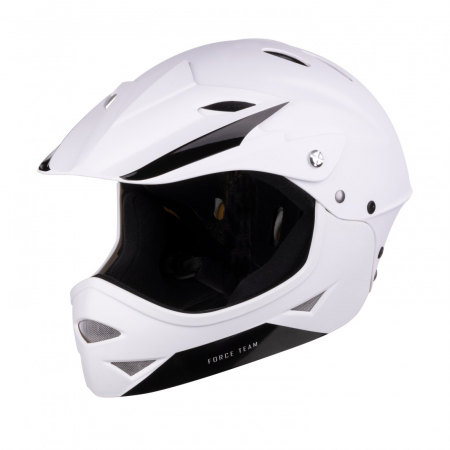 Echipament protectie - Casca Force Downhill Junior, alb mat S/M 54-58cm
