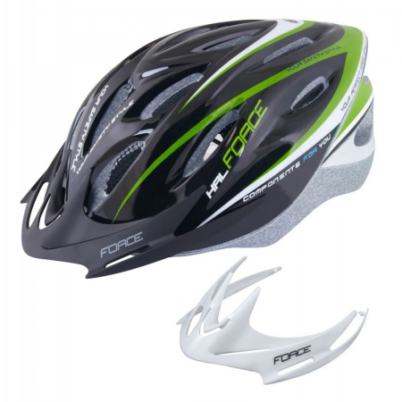 Casca Force Hal, negru/verde/alb, S-M, 54-58cm [1]