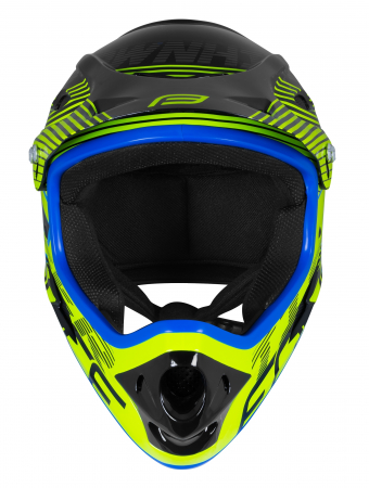 Casca Force Tiger downhill negru/fluo/albastru L/XL [3]