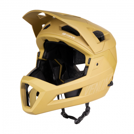 Casti bicicleta - Casca full-face Force Venom Downhill, maro, S-M, 55-58cm