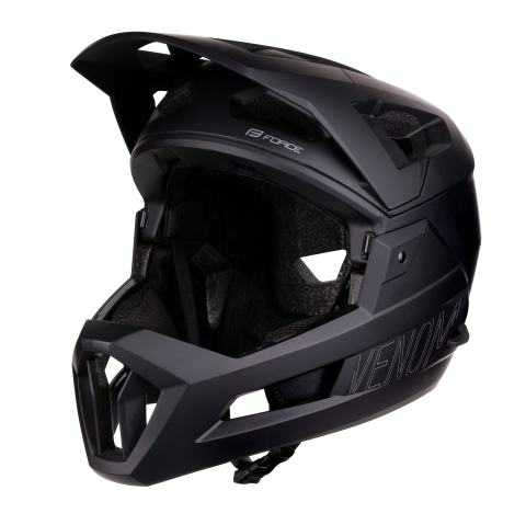 Echipament protectie - Casca full-face Force Venom Downhill, negru, L-XL, 58-61cm