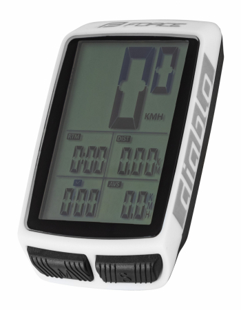 Ciclocomputere si GPS-uri - Ciclocomputer Force Diablo 11F fara fir, alb