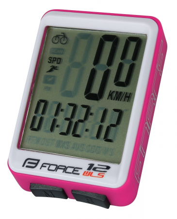 Ciclocomputere, GPS-uri si Smartwatch-uri - Ciclocomputer Force WLS 12F roz