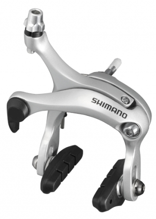 Frane pe janta - Clesti de frana Shimano BR-R451 fata, saboti R50T2, argintiu