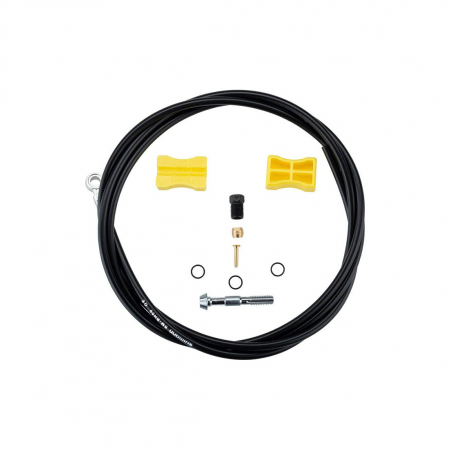 Piese biciclete - Conducta frana hidraulica Shimano SM-BH59-SB, conector drept tip ST (neasamblat), negru, 1700mm