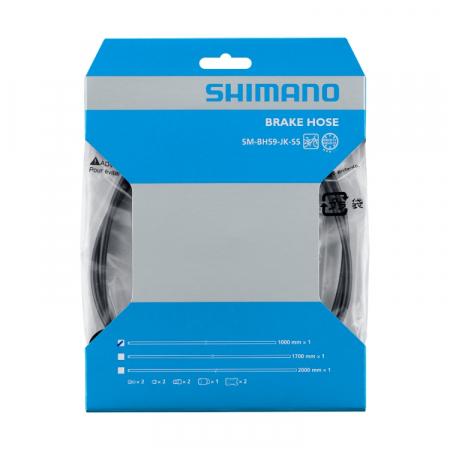 Piese biciclete - Conducta hidraulica Shimano SM-BH59-JK, 1700mm, conector drept pe Maneta (Neasamblat), cu insertie conectare, cu TL-BH61, Ambala