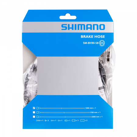 Conducta hidraulica Shimano SM-BH90-SB, 1000mm, Negru, conector BL drept (neasamblat), cu unitate de conectare [2]