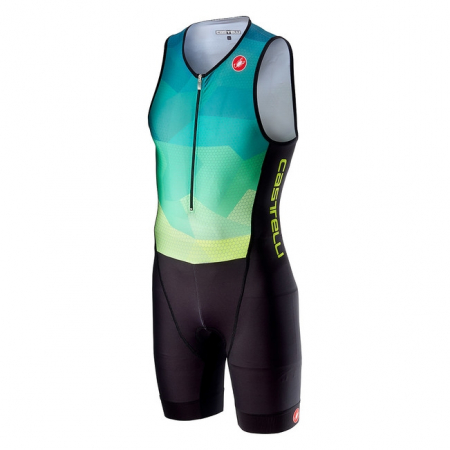 Costum De Triatlon Castelli Core Tri, Turcoaz/Verde/Negru, S [0]