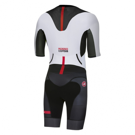 Costum de triatlon cu maneca scurta Castelli All Out Speed, Negru/Alb, M [1]