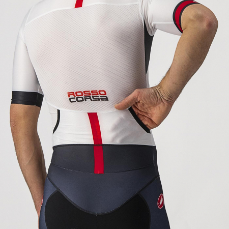 Costum de triatlon cu maneca scurta Castelli Free Sanremo SS, Alb/Negru, L [2]
