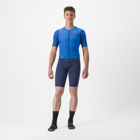 Costume de Triatlon - Costum de triatlon cu maneca scurta Castelli PR 2 Speed Suit, Albastru/Bleumarin, M